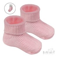 S901-P: 2 Pack Pink Turnover Socks (0-3m)
